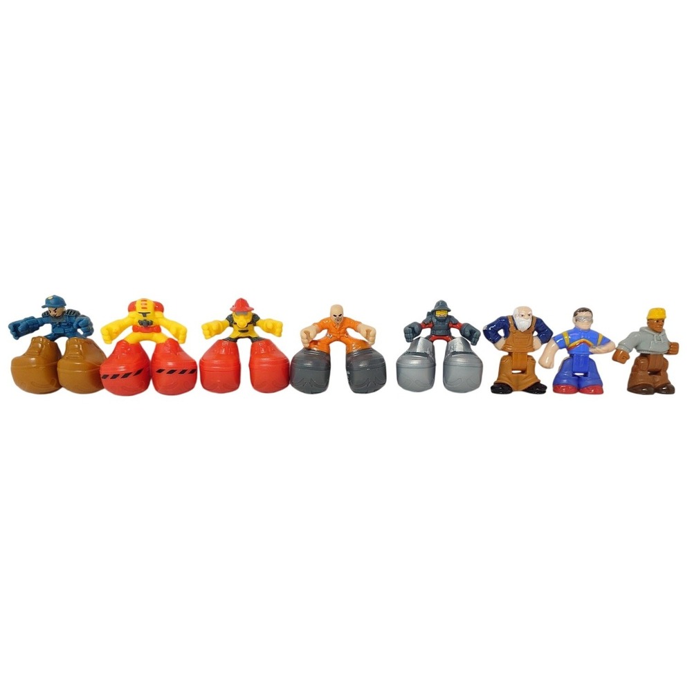 Mattel Big Boots Figures Lot Vintage Police Firefighter Construction #